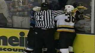 Epic CapsBruins hockey fight 1998 HTS version [upl. by Letnohs44]