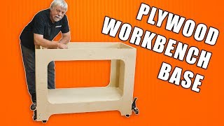 How to Build a Plywood Workbench Woodworking Bench Base [upl. by Egiarc59]