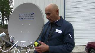 How to set up an fta satellite system or aligning an FTA dish ftainstallation satellitefindermeter [upl. by Leihcey]