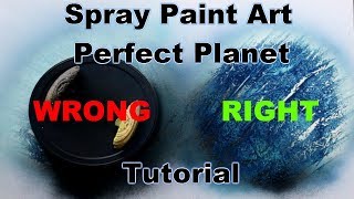 BEGINNERS SPRAY PAINT ART TUTORIAL  HOW TO MAKE PERFECT PLANETS [upl. by Bikales]