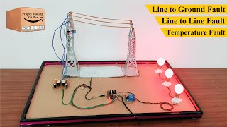 Low Budget Electrical Engineering Project Making Idea  Transmission Line Fault Detection Project [upl. by Llevart]