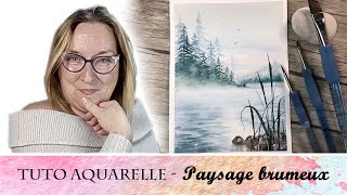 Tutoriel aquarelle débutant  Paysage brumeux avec Virginie Lucas [upl. by Eiramyma43]