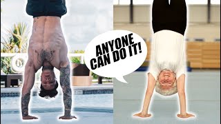 How To Handstand  ANYONE CAN DO THIS [upl. by Euqirne]