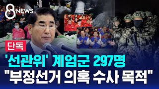 단독 선관위 계엄군 297명…quot부정선거 의혹 수사 목적quot  SBS 특집 8뉴스 [upl. by Clellan]