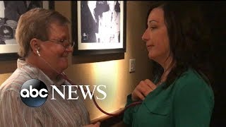 Heart transplant survivor meets donors parents for the first time [upl. by Reichel]