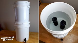 DIY Big Berkey Style Water Filter System with 5 Gallon Buckets for 14 the cost [upl. by Genvieve107]