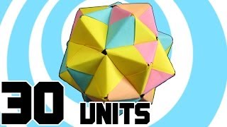 Modular Origami Icosahedron 30 Sonobe Units [upl. by Sawyor270]