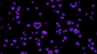 Purple💜Neon Light Hearts Flying Heart Background Video Loop  Animated Background  Wallpaper Heart [upl. by Dyun]