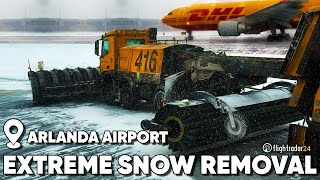 Why Arlanda Airport has never closed day out with the snow removal team [upl. by Assirralc]