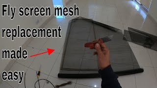 How to replace fly screen mesh  DIY [upl. by Monsour929]