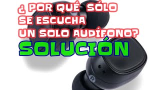 SOLUCIONAUDIFONOSBLUETOOHT ¿POR QUE SOLO SE ESCUCHA UNO [upl. by Aicile]