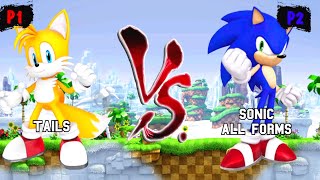 Tails amp Amy Rose VS Sonic all forms amp Sonic TP I Sonic Battle JUS MUGEN v3 [upl. by Soo63]