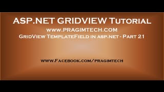 GridView TemplateField in aspnet  Part 21 [upl. by Shannan3]