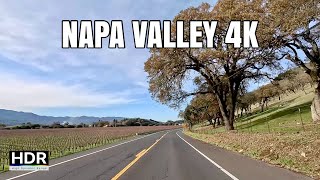 Silverado Trail Napa Valley Winery Driving 4K [upl. by Genevra]