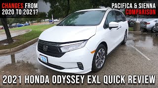 2021 Honda Odyssey EXL Quick Review [upl. by Nosimaj]