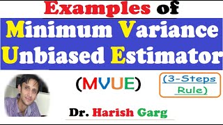 MVUE  Minimum Variance Unbiased Estimator 3 step rule [upl. by Eleirbag]