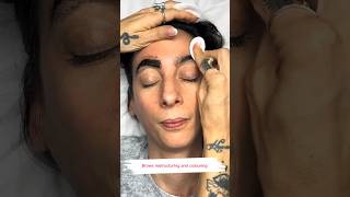 Eyebrows restructuring and colouring 54 juliedesigner browshaping youtubeshorts eyebrows [upl. by Odlabu280]