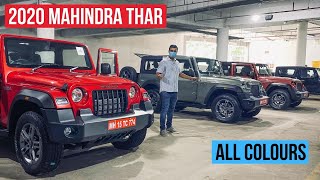 2020 New Mahindra Thar  All 6 Colours Explained In Walkaround [upl. by Nihs]