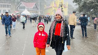 Shimla’s first snowfall in December 2024 [upl. by Hendel583]