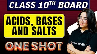 ACIDS BASES AND SALTS in 1 Shot  Class 10th Board Exams [upl. by Ahsaek136]