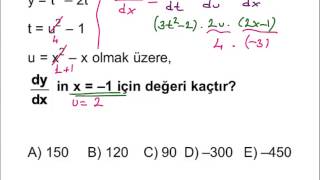 AYT Türev4 Parametrik ve Kapalı Fonksiyonların Türevi  AYT  12SINIF [upl. by Odawa]