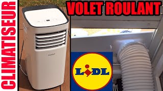 Climatiseur LIDL COMFEE mobile 7000 BTU silencieux canicule  TEST avec volet roulant [upl. by Asreht]