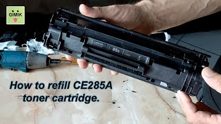 How to refill CE285A toner cartridge [upl. by Odnala447]