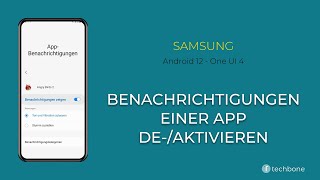 AppBenachrichtigungen deaktiveren  Samsung Android 12  One UI 4 [upl. by Sophi]