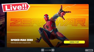 🔴 SPIDER MAN ZERO FORTNITE ITEM SHOP LIVE Today Fortnite Chapter 5 [upl. by Naegem]