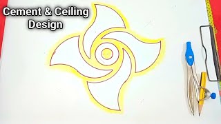 New Flower Cement And Pop Ceiling Design  Drawing By ARpopDesign [upl. by Annodal]