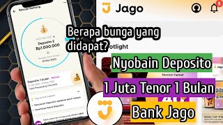 Nyobain Deposito 1 Juta Bank Jago  Berapa Bunganya [upl. by Sato98]