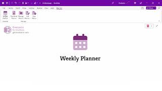 Create a weekly planner in OneNote [upl. by Gujral]