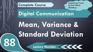 Mean Variance amp Standard Deviation in Random Variable in Digital Communication by Engineering Funda [upl. by Oby]