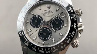 Rolex Cosmograph Daytona White Gold Oysterflex 116519LN Rolex Watch Review [upl. by Cyprian130]