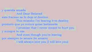 Prince Royce Mi Ultima Carta Letra en espanol english lyrics [upl. by Thayer]