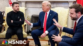 Watch the full oncamera Oval Office CLASH between Trump Vance and Zelenskyy  MSNBC [upl. by Jarrod]