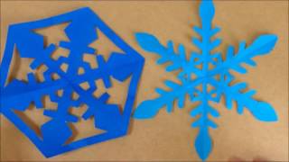 折り紙 「雪の結晶」 の作り方｜Origami Snowflake [upl. by Eimak494]