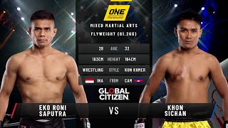 Eko Roni Saputra vs Khon Sichan  ONE BATTLEGROUND II Fight Replay [upl. by Merchant]