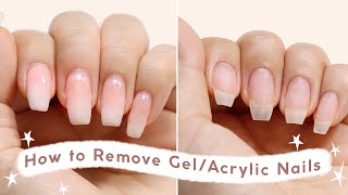 How to Remove Gel Acrylic Nails At Home Without Breakage [upl. by Presley192]