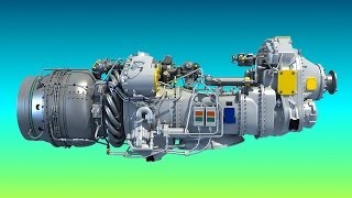 PW100 Turboprop 3D Engine Model [upl. by Ahsiem]