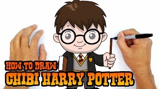 How To Draw A Cartoon Harry Potter And Hedwig [upl. by Grady]