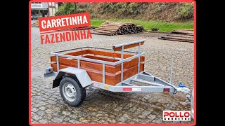 Carretinha Fazendinha Reboque de Carga Trailer PolloCarretasAnhänger [upl. by Anaiuq]