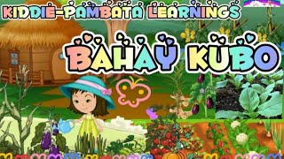 BAHAY KUBO with lyrics NIPA HUT  ANIMATED PHILIPPINE FOLK SONG  FILIPINO NURSERY RHYME [upl. by Elockin]