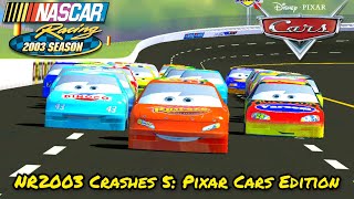 NR2003 Crashes 5 Pixar Cars Edition [upl. by Alekin]