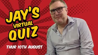 Virtual Pub Quiz Live Thursday 10th August [upl. by Mines]