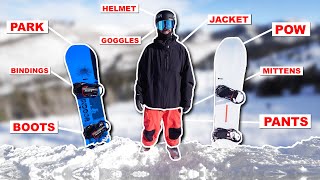 MY 2024 SNOWBOARD GEAR LIST [upl. by Udall]