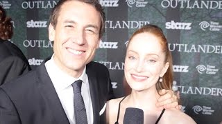 Tobias Menzies amp Lotte Verbeek Interview  Outlander Starz [upl. by Penny]