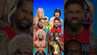 Rhea Ripley Usain Bolt Jey Uso VS Jimmy Uso Khabib Liv Morgan 😈 comparison wwe [upl. by Nitsirt]