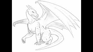 HOW TO DRAW A DRAGON EASY STEP BY STEP [upl. by Aiceila]