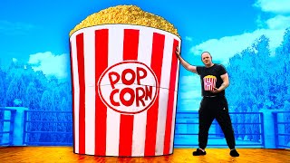 I filled a Giant Bucket of 1000000 popcorn [upl. by Polash983]